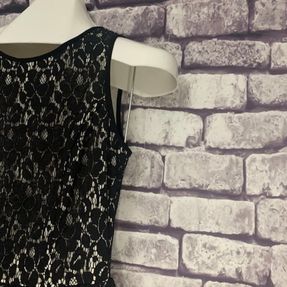 Karen Kane Black Lace Sleeveless Dress Size Small - Picture 7 of 11